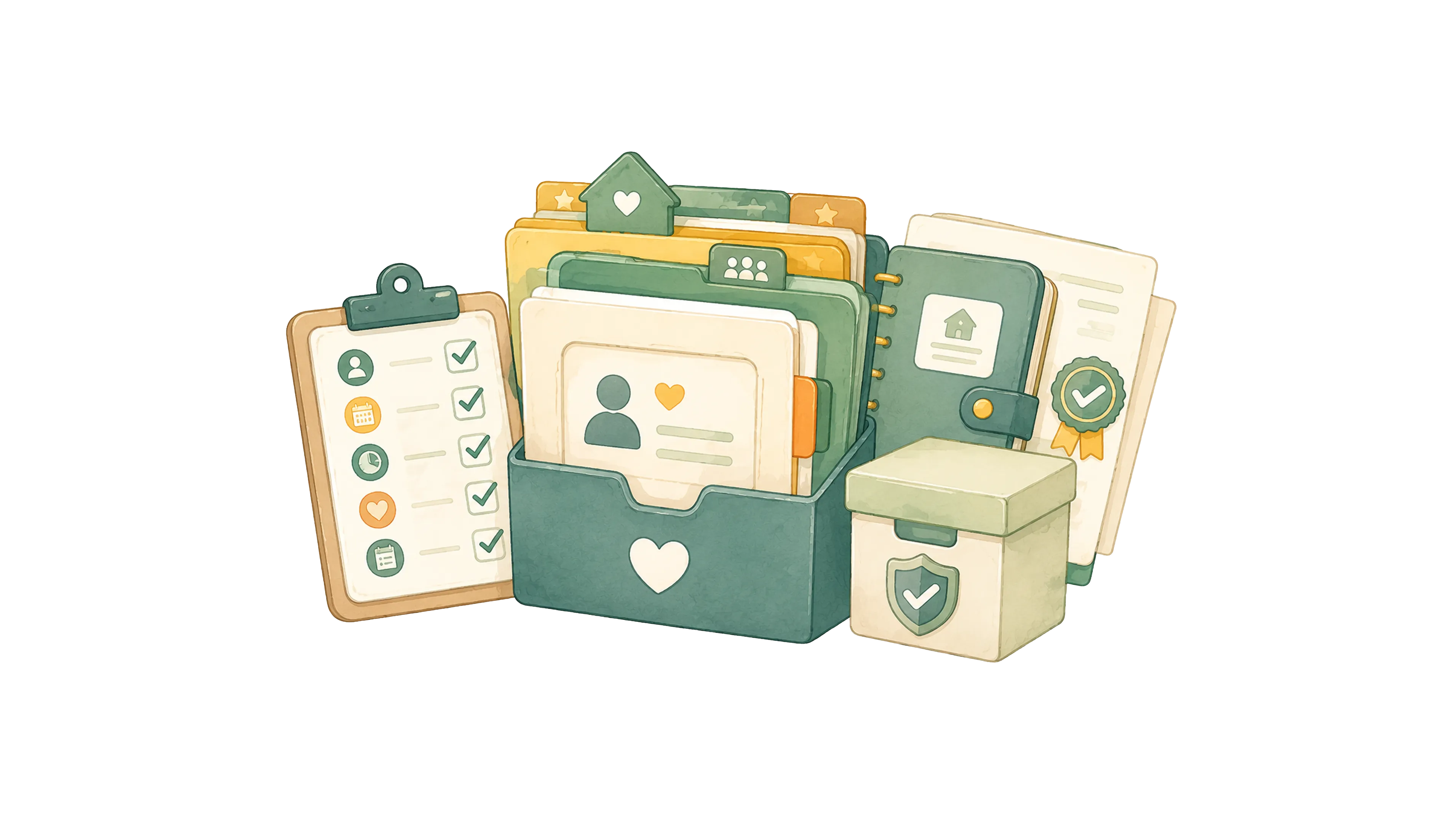 Licensed family child care home using organized digital records